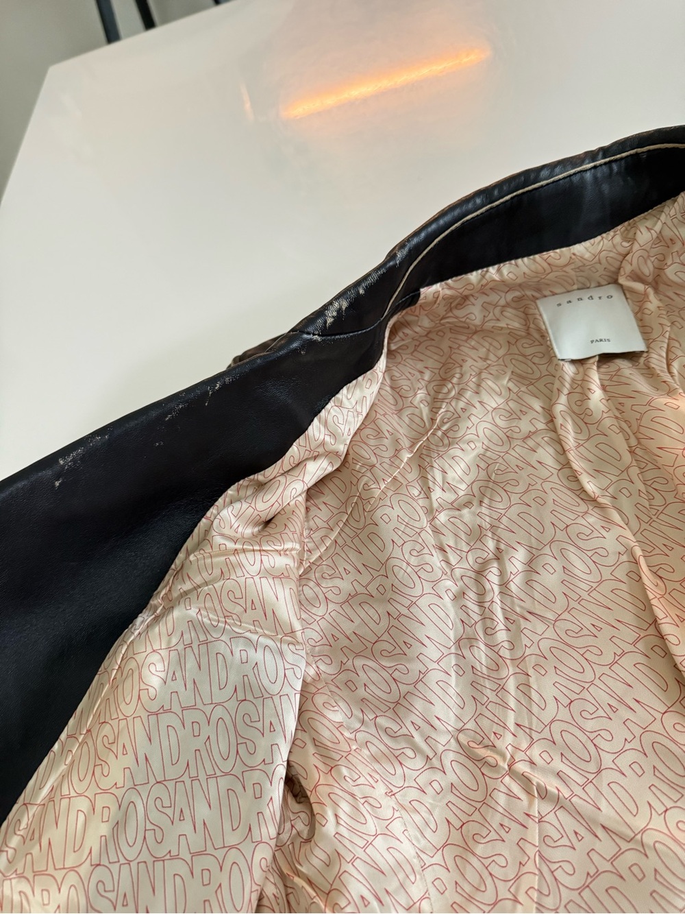 Sandro Black Leather Biker Jacket - Picture 3 of 11